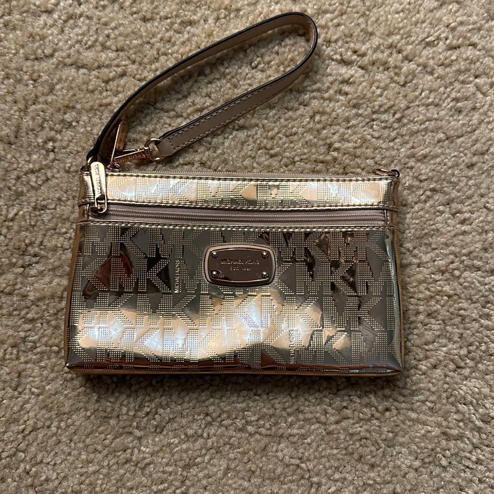 Rose Gold Michael Kors Wristlet